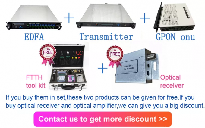 EDFA Erbium Doped Fiber Amplifiers 1U 19 Inch Rack Housing For CATV HFC PON