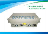 19 Inch Rack mount  Fiber Media Converter 2U 14 Slots Dual Power Supply with 4 Fans Stand Alone