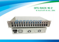 19'' Fiber Media Converter Rack 16 Slots 2U AC220V DC - 48V  Card Module Type