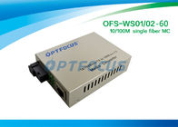 Gigabit Optical Converter / SC Single Ethernet Fiber Optic Converter 1310nm 1550nm SM 60KM