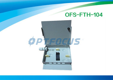 4 Core 2 Holes Cable Ports Termination Box  Fiber 0.25 kg Φ5 Φ10 Wall Type