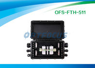 PC Optical Fiber Splicing Enclosure Mechnical Seal Joint Box 6 Port Horizontally