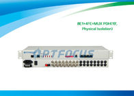 RJ45 8 E1 PDH Multiplexer / Fiber Optical Multiplexer Ethernet Multiplexing Auto - MDIX 19" Rack