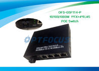1310nm Managed Power Over Ethernet POE 20KM / Single Mode Fiber Switch 8 Port Poe Gigabit