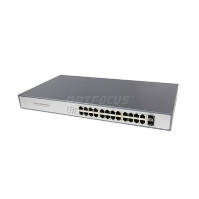 Factory OEM/ODM 24 Port Gigabit Ethernet Network Switch 24 10/100/1000M RJ45 ports,2 1000M SFP Ports