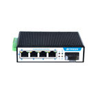 Industrial 4 Ports Ethernet Managed Switch 1 Port Gigabit Dual Fiber 1X9 Optical Module