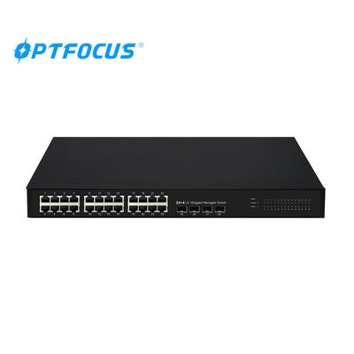 Factory 24 Port Ethernet Switch 24*1G RJ45 Port+4*10g Fiber Switch for Data Center ISP