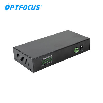 fiber ethernet 10/100/1000Mbps 8 ports 1 SC 20km L2 fiber switch for cctv