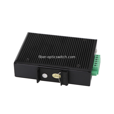 12-48V DC Input  Industrial Media Converter 10/100Mbps Single Mode Fiber 20km SC Fiber Port