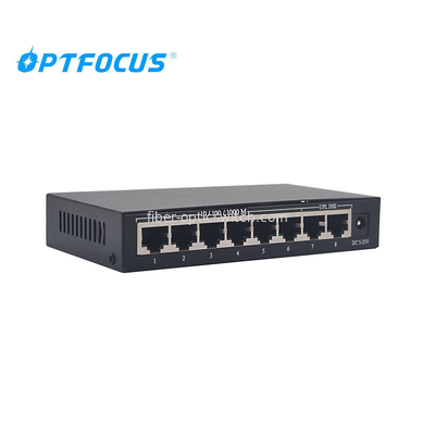 1310nm RX 1490nm 8 Port Ethernet Network Switch OEM FTTH Solution PoE Network Switch