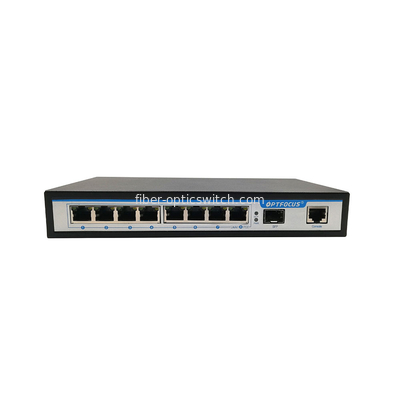 OEM FTTX Solution Ethernet Network Switch 1310nm 100/1000M 8 Port PoE Network Switch