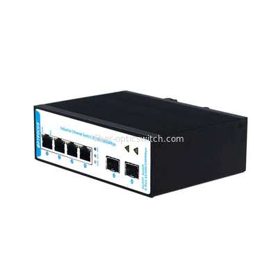 4 Ports Managed Network Switch Industrial Ethernet Switch 2 Gigabit SFP Ports POE Switch