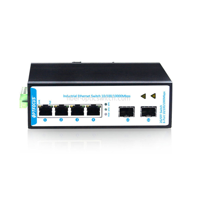 4 Ports Managed Network Switch Industrial Ethernet Switch 2 Gigabit SFP Ports POE Switch