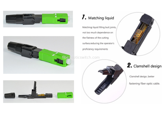 FTTX SC UPC Fast Connector 60mm FTTH Optical Fiber Fast Connector