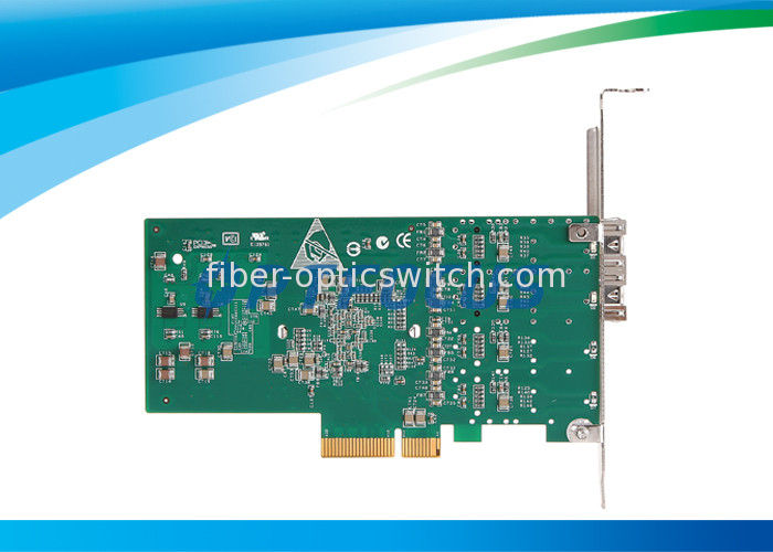 Dual Port Gigabit Ethernet Fiber Optic Network Card 2 LED Indicator Lamp