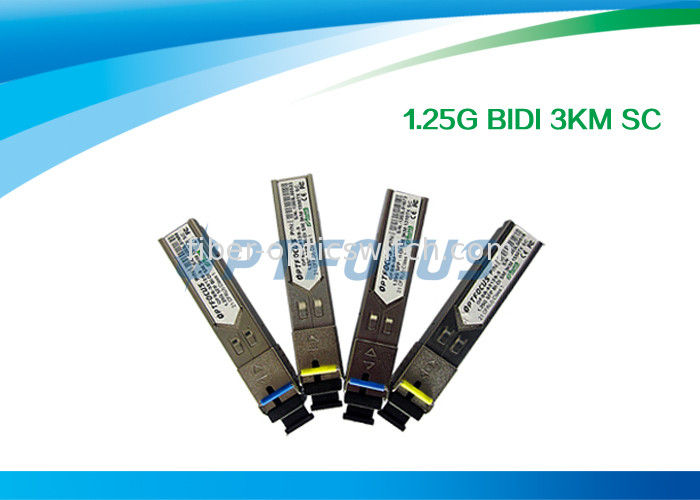 1.25G Bi - Di SFP Optical Transceiver 1310nm 1550nm 3km SC Connector