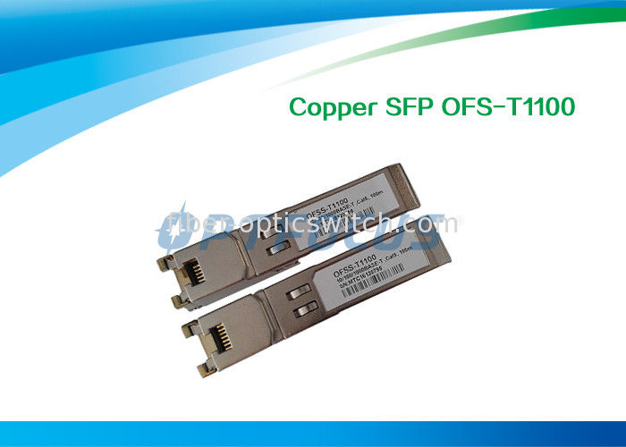 Copper RJ45 SFP Optical Transceiver , optical fiber transceiver Gigabit Ethernet 10/100/1000M