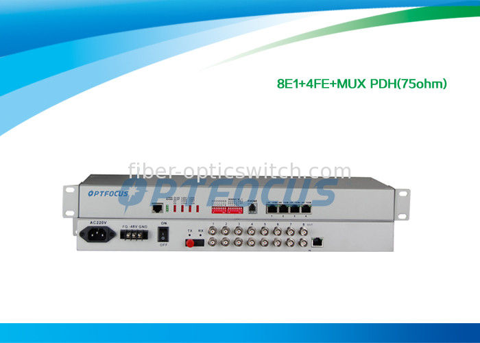 8 E1 Mux PDH Multiplexer 19" Rack , High Voltage Multiplexer Digital Multiplexing