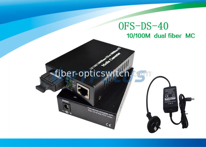 Gigabit Media Converter SM 10 / 100M 1310nm 40Km SC , External Power