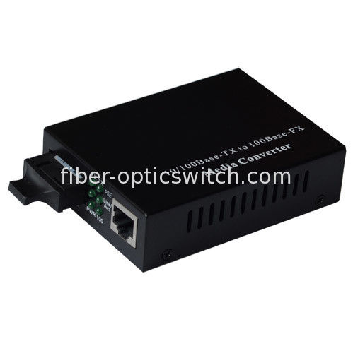 DC48V Power Over Ethernet POE media converter 100M 1 port FX to 1 port 10 / 100M rj45