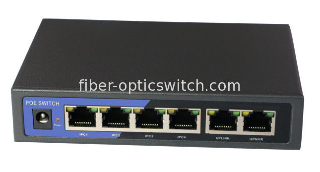 6 Ports 2 and 4 * 10 / 100M RJ45 PoE Ethernet Switch support Auto MDI / MDIX