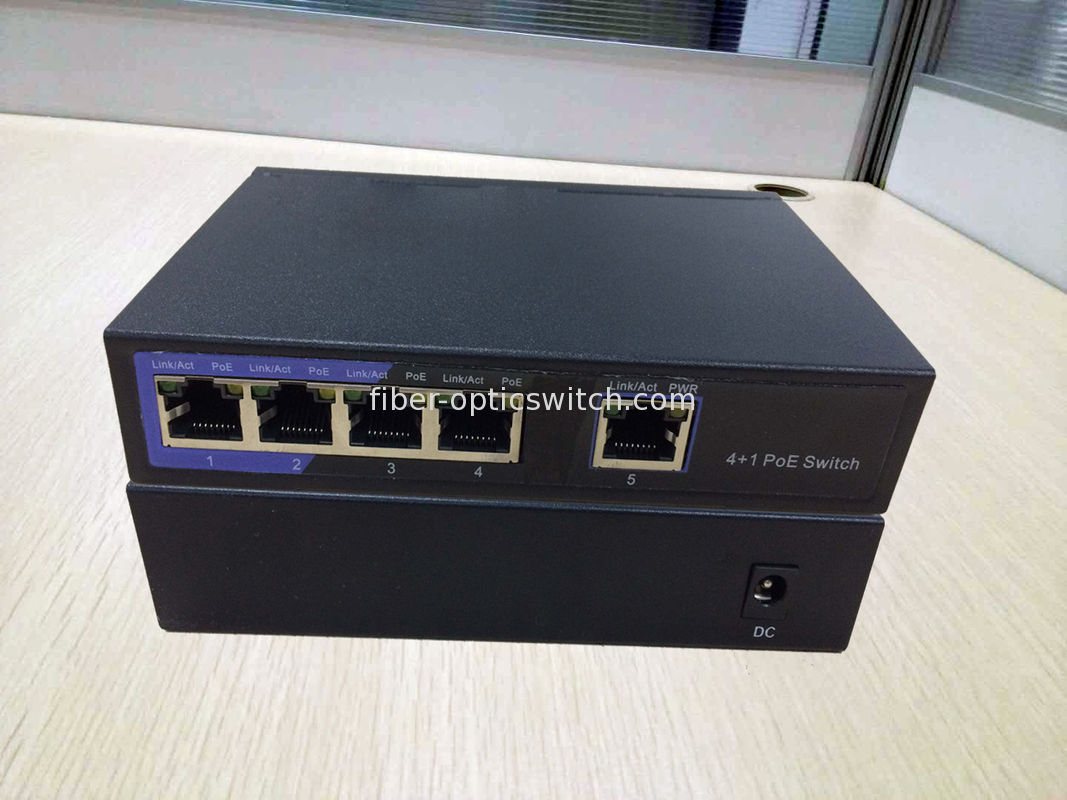 5 Ports PoE Network Switch 10/100M Optical Network Switch 1 Year Warranty