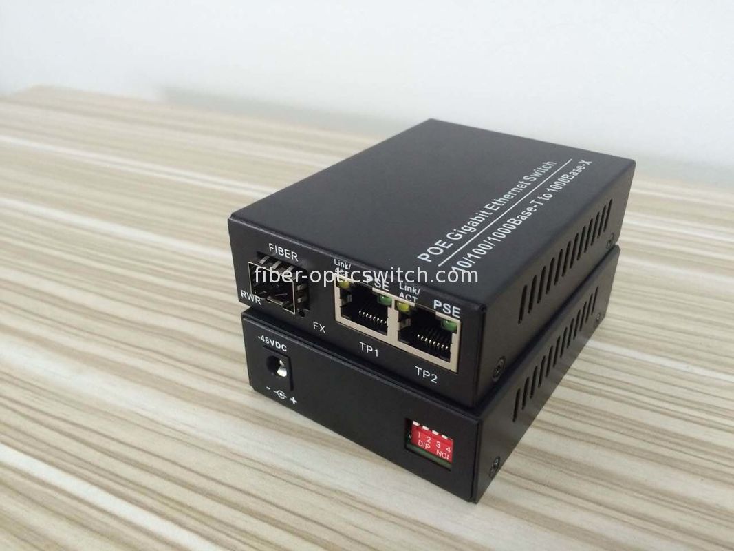 1 Gigabit FX + 2 *10 / 100 / 1000M TX Power Over Ethernet POE Fiber Optical Ethernet Switch