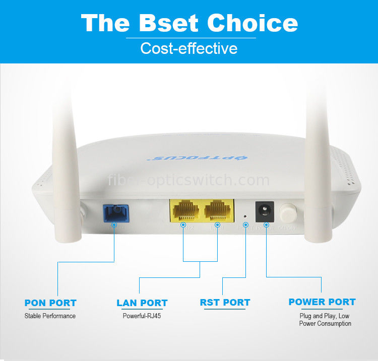 300Mbps PHY Rate XPON ONUT ONT FTTH Equipment BOSA Type With RJ45 Interface