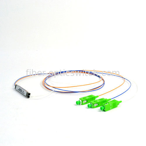 LC APC Fiber Optic Coupler Splitter PLC Low Insertion Loss 1*4 Steel Tube Type