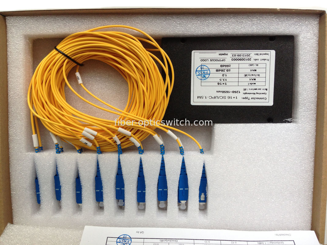 PLC Fiber Optic Audio Cable Splitter ABS Box 1X2 1*4 1*8 S 1x16 Excellent uniformity