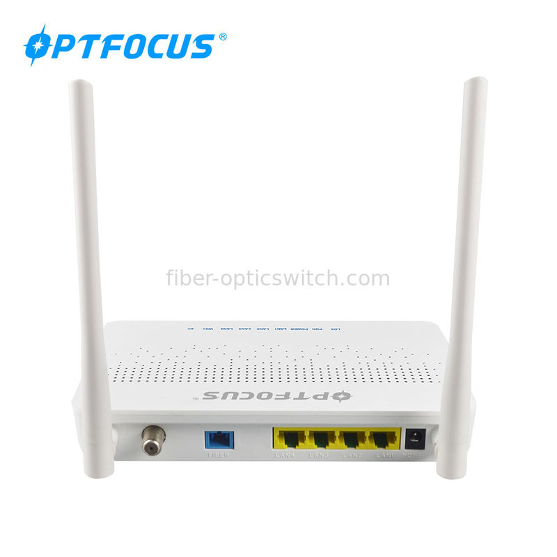 new design 300mbps wifi 4ports CATV lan tel GE pon ONU with fxs wifi