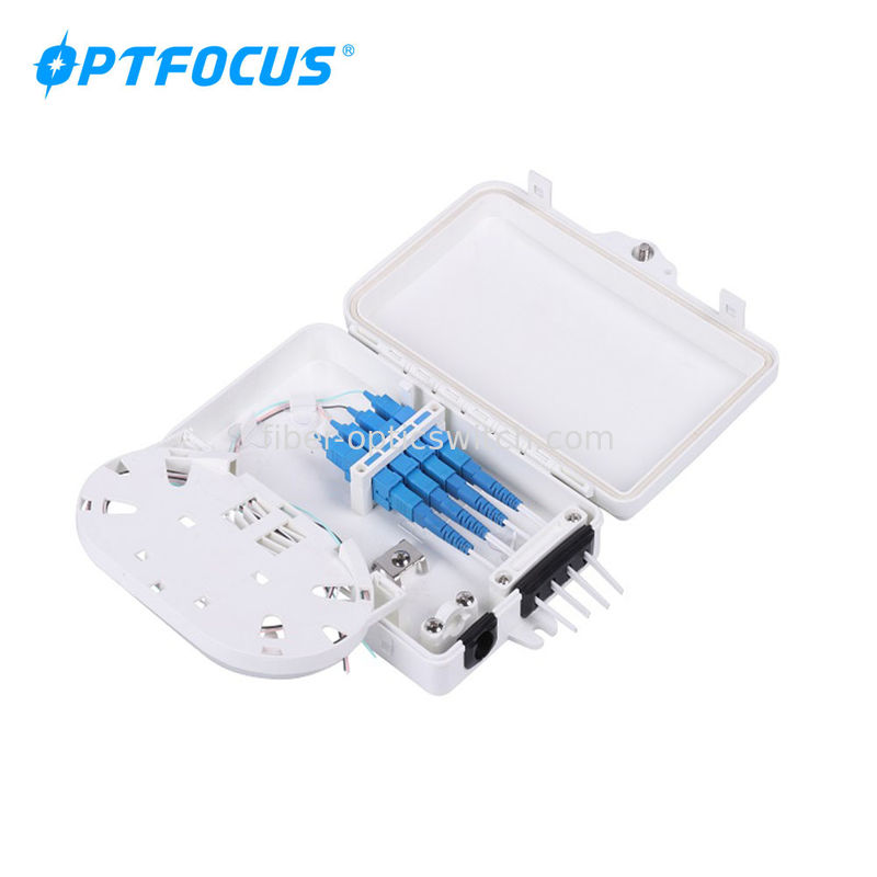 FTTH outdoor small size 4 cores waterproof terminal box for 1*4 mini type plc splitter