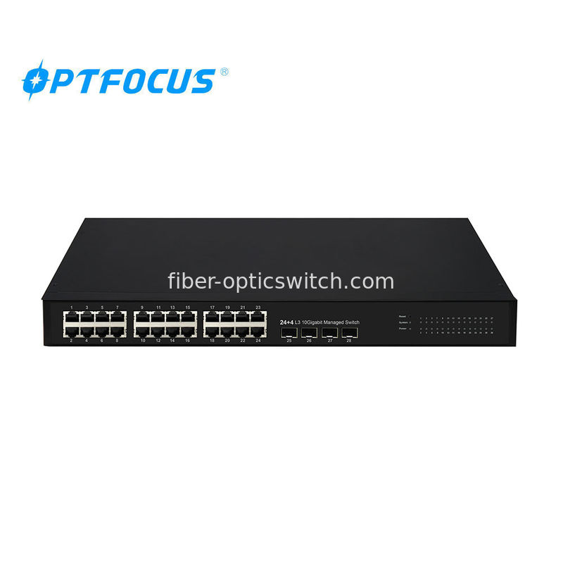 10/1000M 24 Ports 100M PSE SFP Fiber Switch 128Gbps 80W