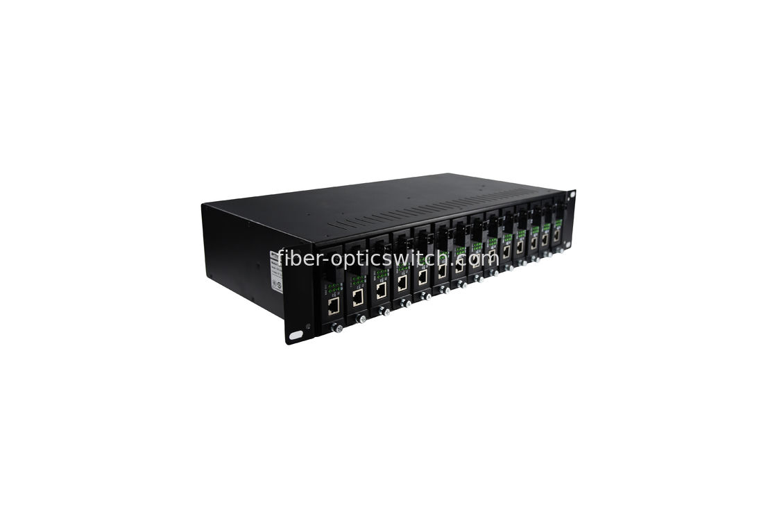 850nm 14 Slots Media Converters Rack Hot Swappable