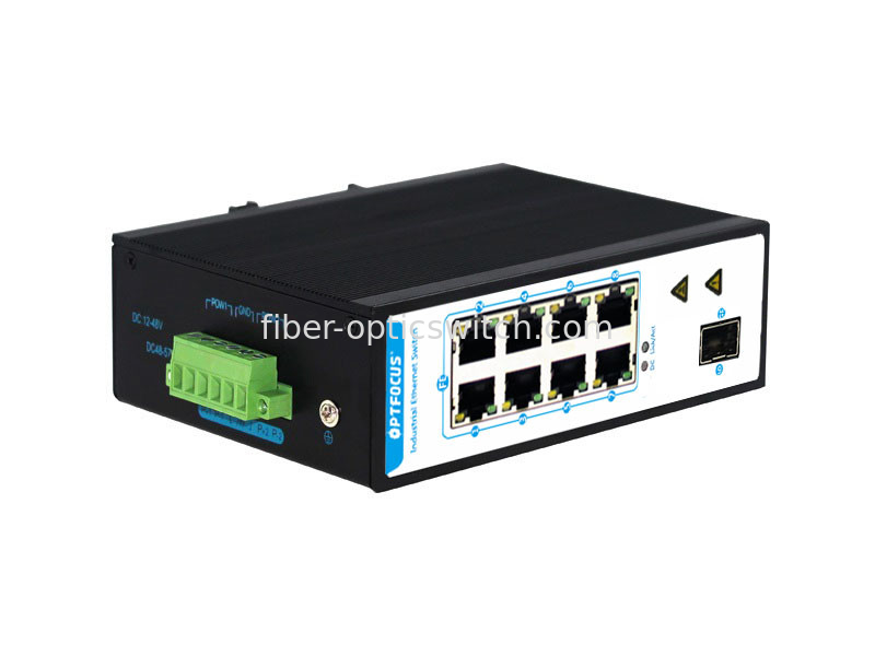 48V Industrial Ethernet Network Switch 8 Port 10/100/1000M For Security / CCTV / IP Camera
