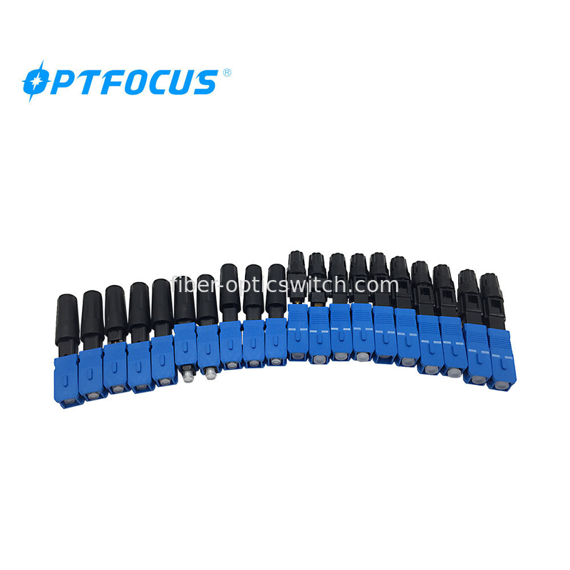 SC / APC SC / FC SC / UPC Fiber Optic Fast Connector For FTTH / FTTB Solution Cables